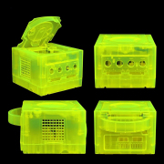 Replacement Housing Shell Case Compatible For NGC Game Console - Transparent Fluorescent Green
