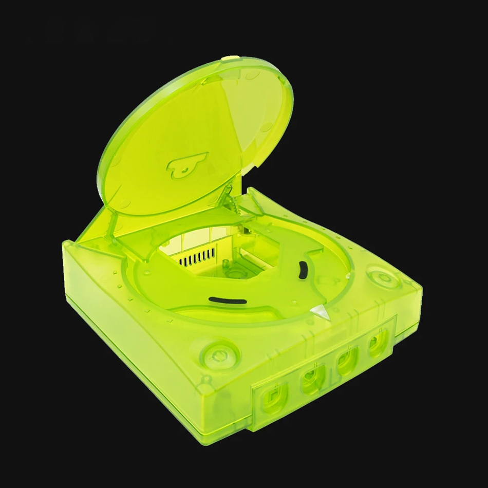 Replacement Plastic Shell Case for SEGA Dreamcast DC Retro Game Console Transparent Fluorescent Green