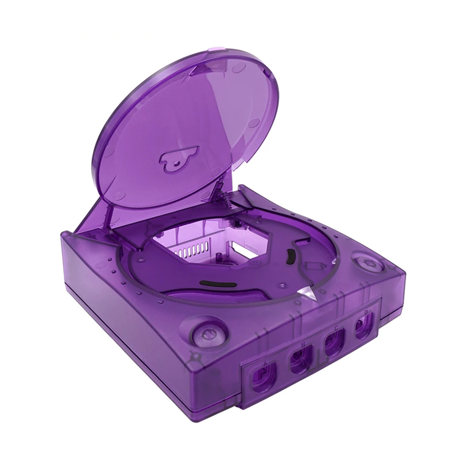 Replacement Plastic Shell Case for SEGA Dreamcast DC Retro Game Console Transparent Purple