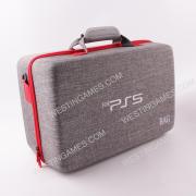 Protective Deluxe Bag Adjustable Handle Bag Travel Carrying Case For For PS5 Console - Grey