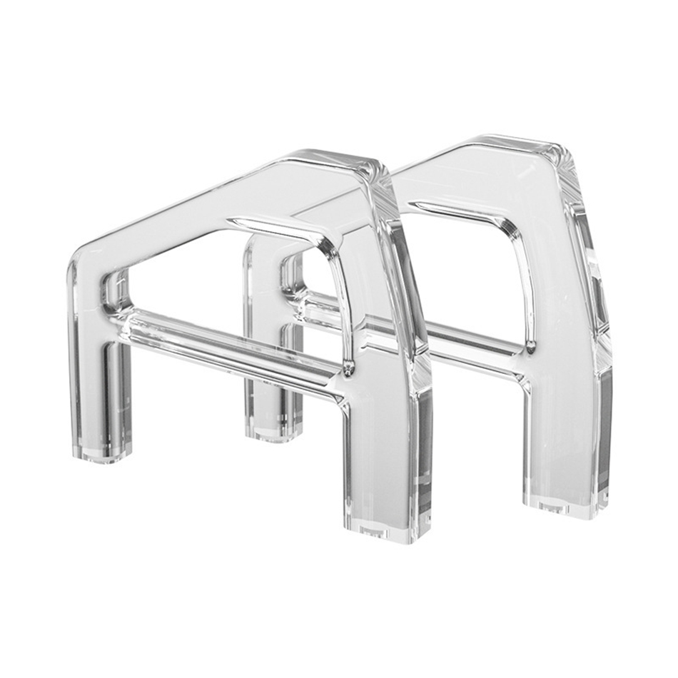 1Pair Desktop Stand Host Simple Triangle Bracket for PS5 Slim/Pro Digital Clear White