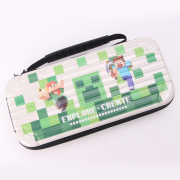 White Protective Storage Hard Case Carrying Bag for Switch and OLED - Minecraft