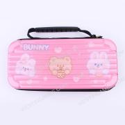 Pink Protective Storage Hard Case Carrying Bag for Switch and OLED - Cute Bear