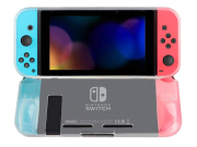 Comfortable Soft TPU Grip Case and Ergonomic Shock-Absorption Cover for NS Switch - Clear White