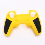 Silicone Protective Case with Particle Grip for PS5 Dualsense Controllers Yellow-Black 03