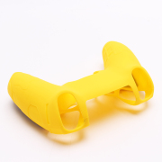 Silicone Protective Case with Particle Grip for PS5 Dualsense Controllers Yellow-Black 04