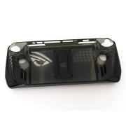 Transparent Crystal Protecting Cover Case with Stand for ROG Ally - Clear Black 02