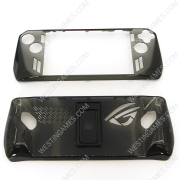 Transparent Crystal Protecting Cover Case with Stand for ROG Ally - Clear Black 05
