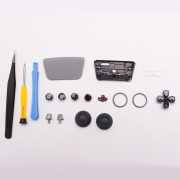 Replacement Top and Bottom with Crystal Button Housing Shell Case for PS5 Dualsence 5 Controller - Grey 30th anniversary 06